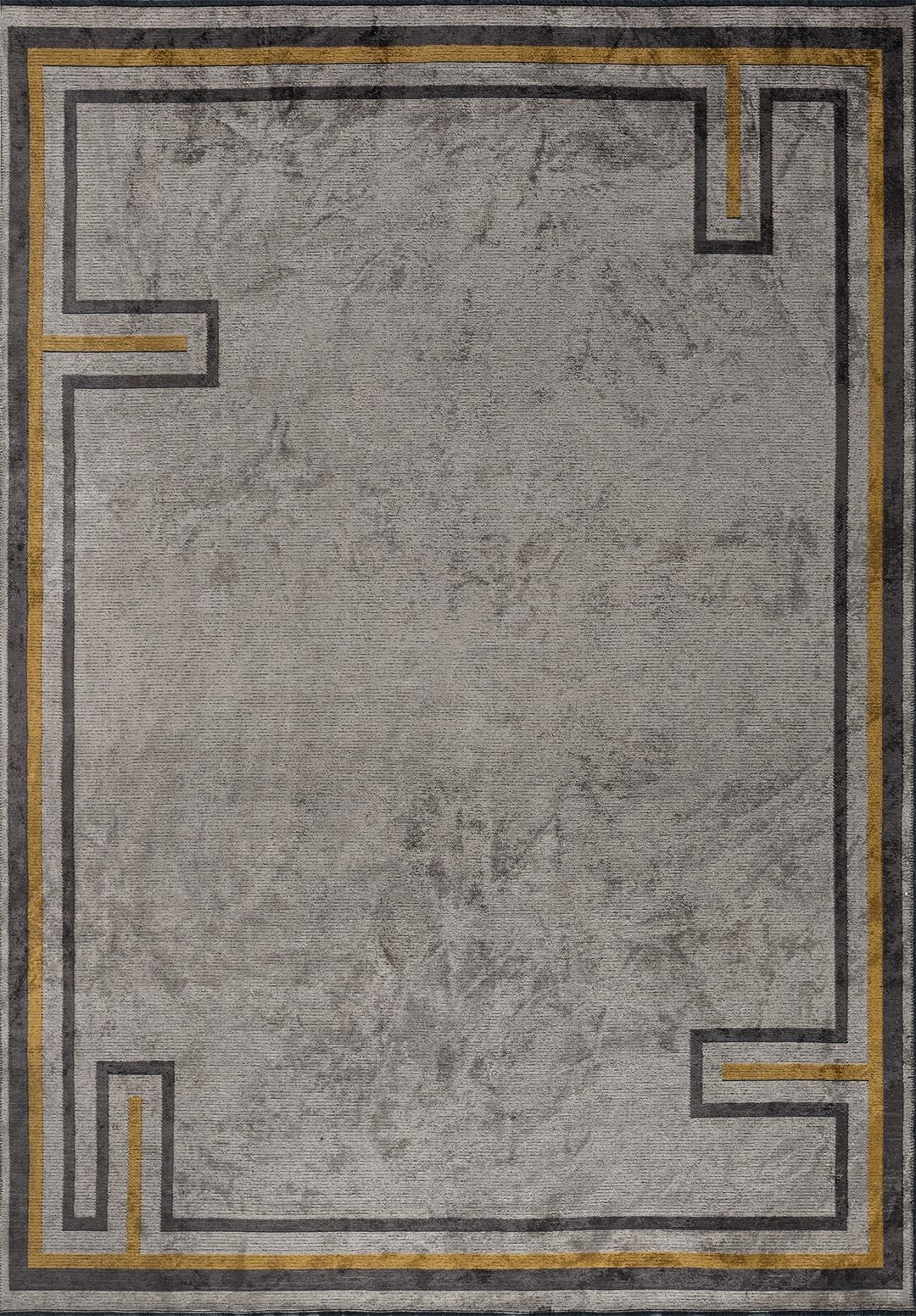 DRESDEN CHARCOAL - MUSTARD - BEIGE RUG - 1