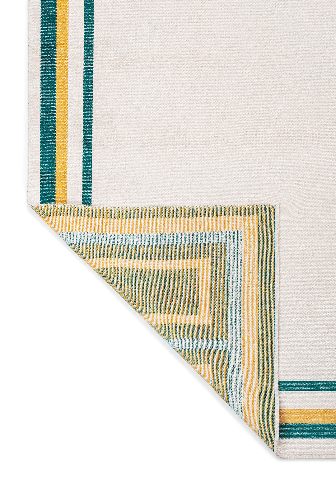 DRESDEN DARK TURQUOISE - GOLD - ECRU RUG - 3