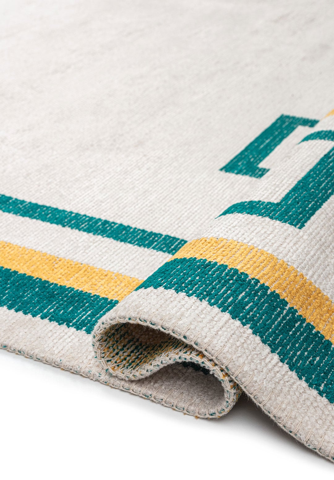 DRESDEN DARK TURQUOISE - GOLD - ECRU RUG - 2
