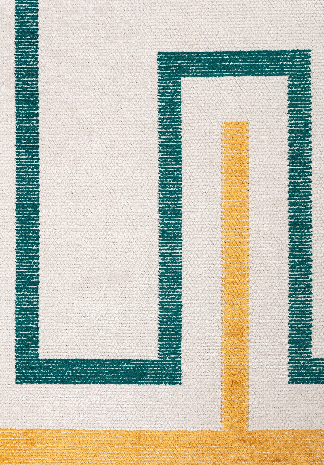 DRESDEN DARK TURQUOISE - GOLD - ECRU RUG - 5