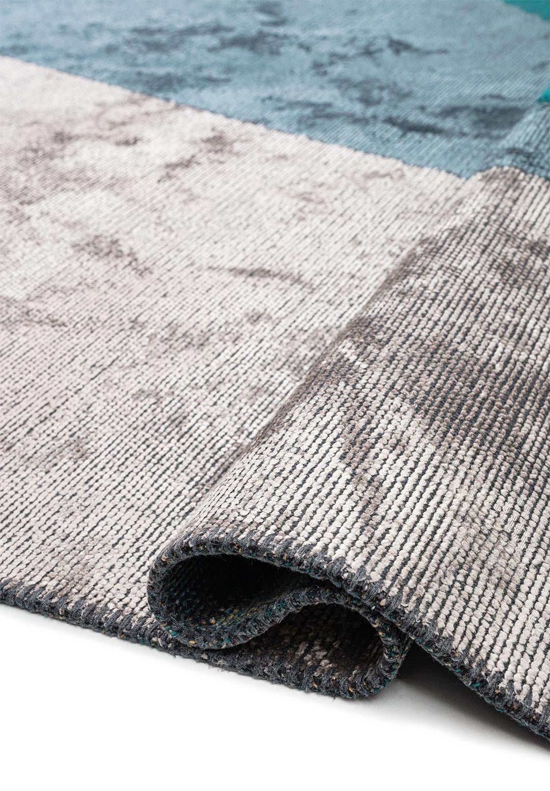 LONDON MUSTARD - LIGHT GREY - DARK TURQUOISE - PETROL - CHARCOAL RUG - 2