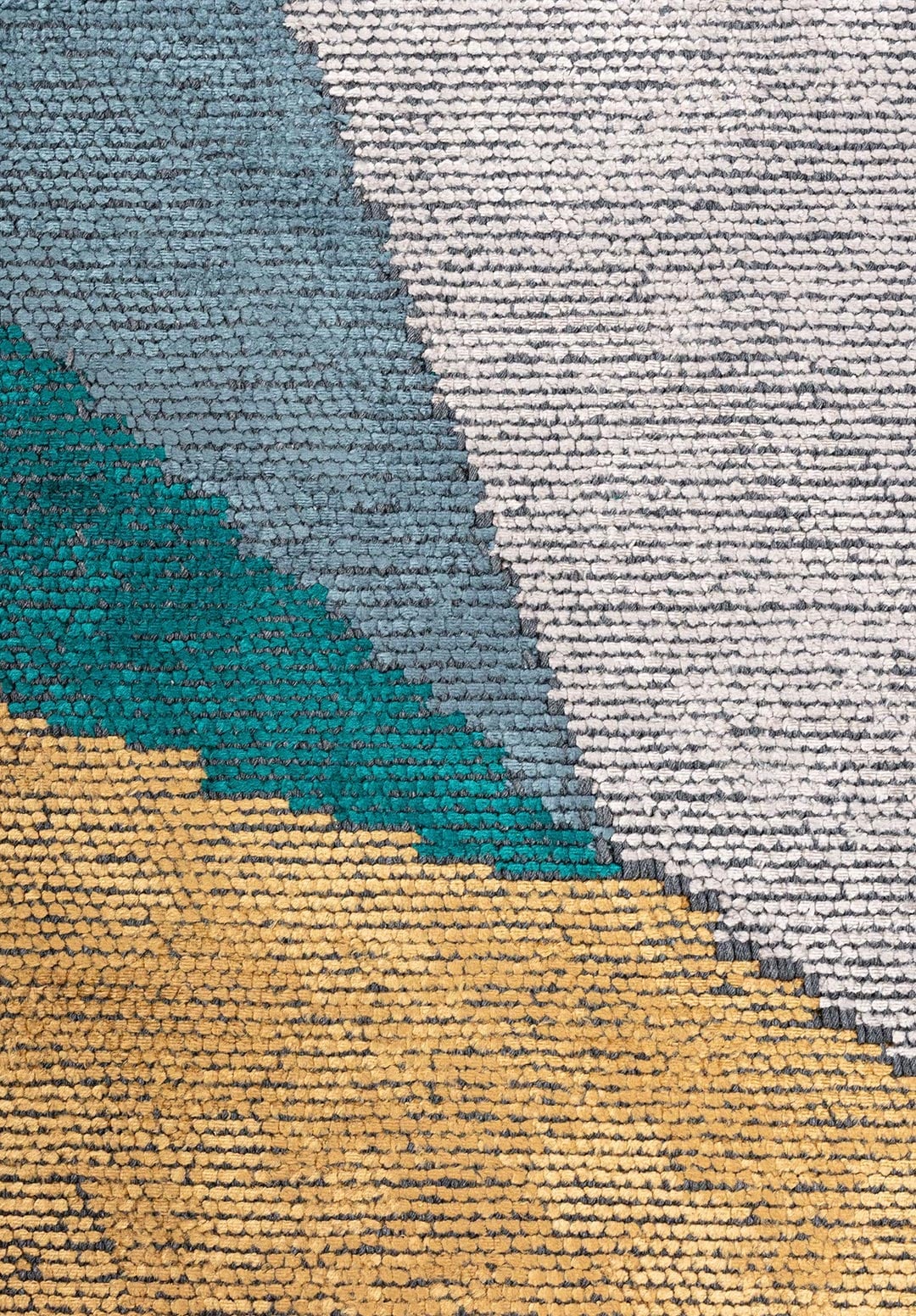 LONDON MUSTARD - LIGHT GREY - DARK TURQUOISE - PETROL - CHARCOAL RUG - 5