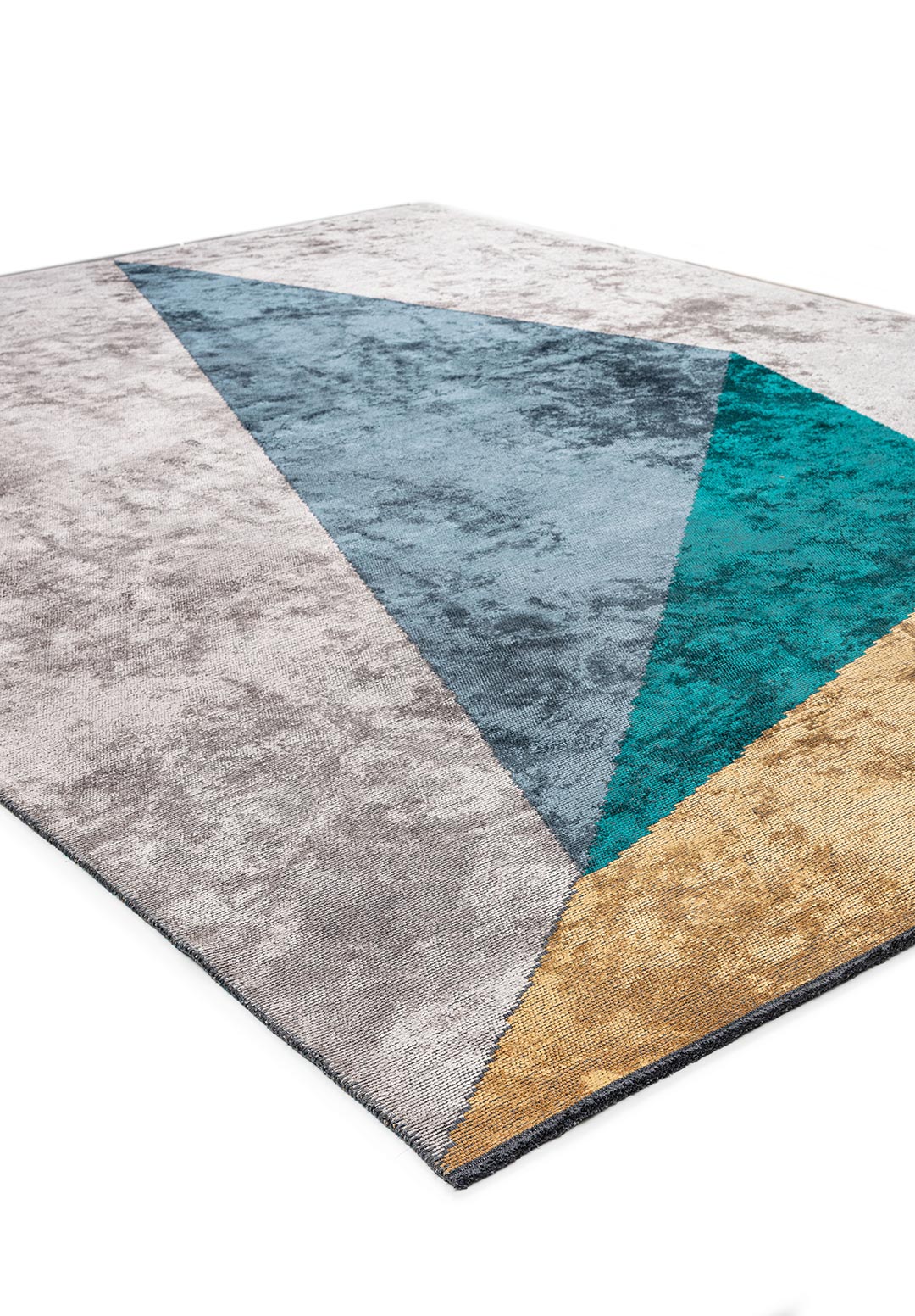 LONDON MUSTARD - LIGHT GREY - DARK TURQUOISE - PETROL - CHARCOAL RUG - 4