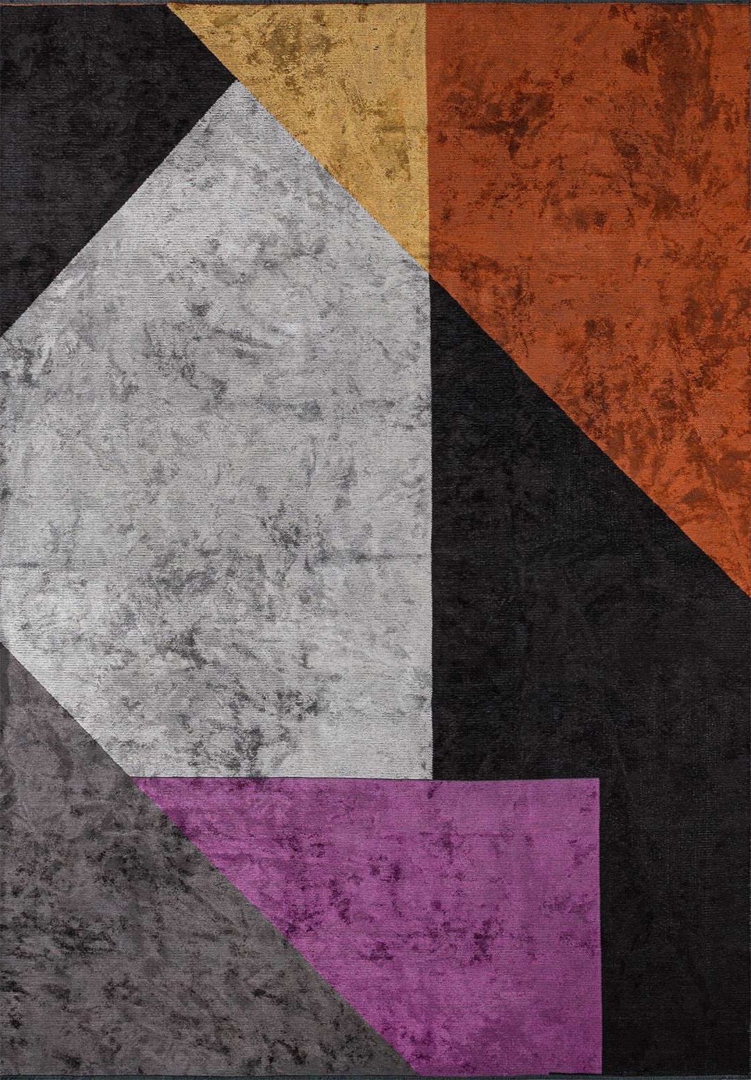 CHICAGO PURPLE - BLACK - CHARCOAL - MUSTARD - LIGHT GREY - RUST RUG - 1