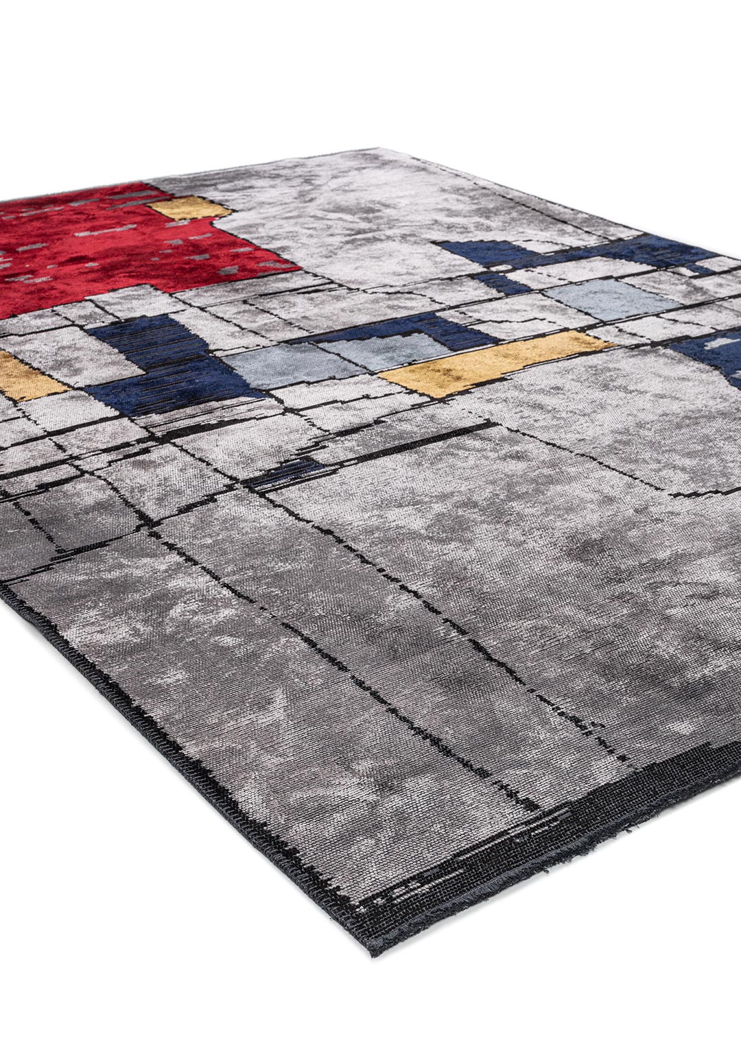 BRISTOL BLACK - DARK NAVY - RED - GOLD - BLUE - LIGHT GREY RUG - 4