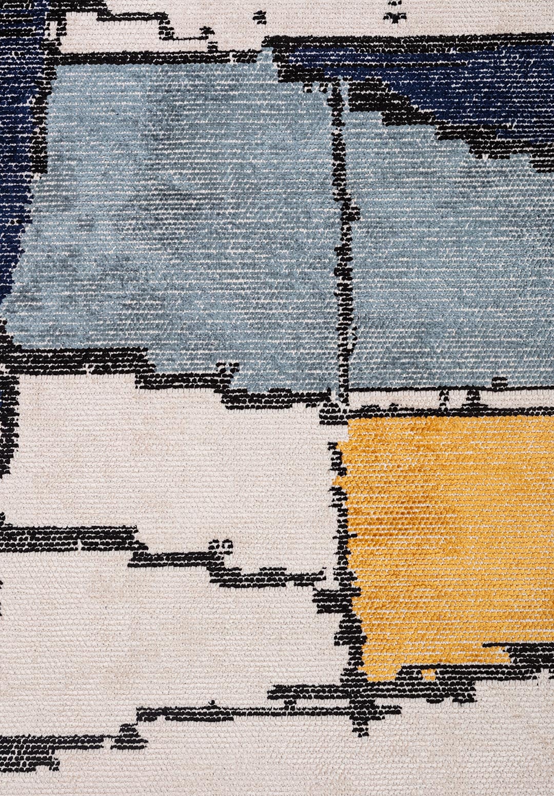 BRISTOL BLACK - DARK NAVY - RED - GOLD - BLUE - ECRU RUG - 5