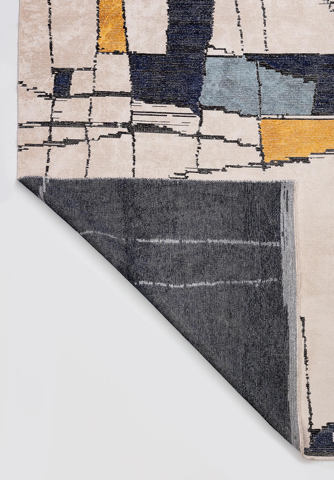 BRISTOL BLACK - DARK NAVY - RED - GOLD - BLUE - ECRU RUG - 3