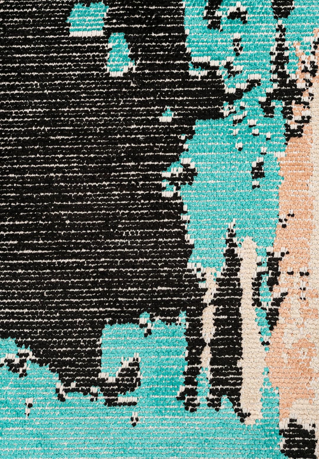 CAPRI BLACK - PETROL - DARK MINK - COPPER - TURQUOISE - CREAM RUG - 5