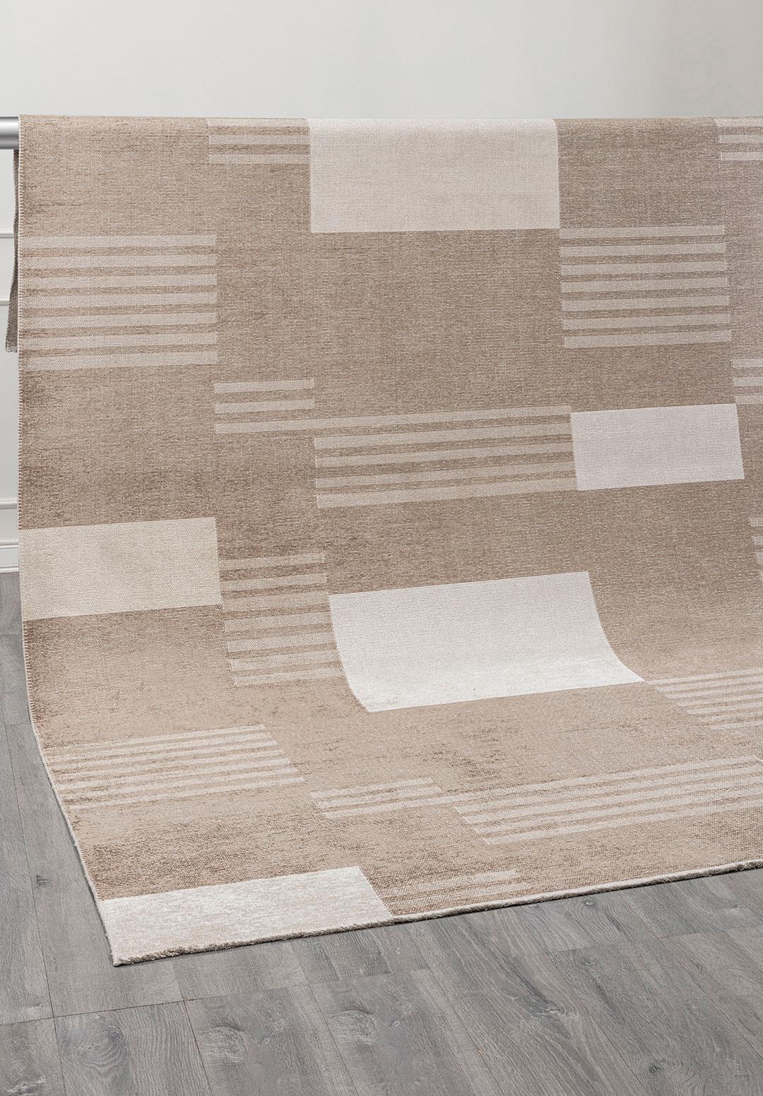 PANEL ECRU - LIGHT CREAM - STONE - NOUGAT RUG - 4
