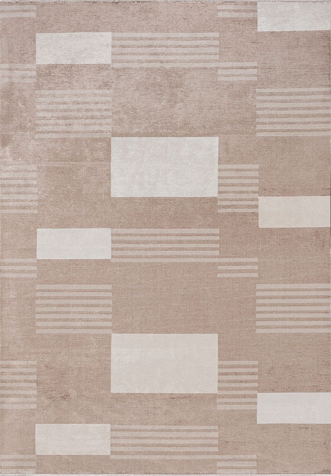 PANEL ECRU - LIGHT CREAM - STONE - NOUGAT RUG - 1