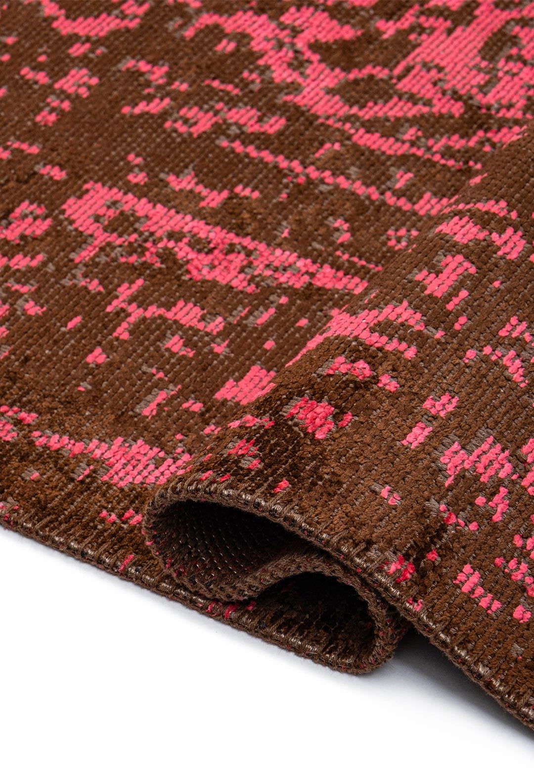 MEDALLION DARK BROWN - FUSCHIA RUG - 2