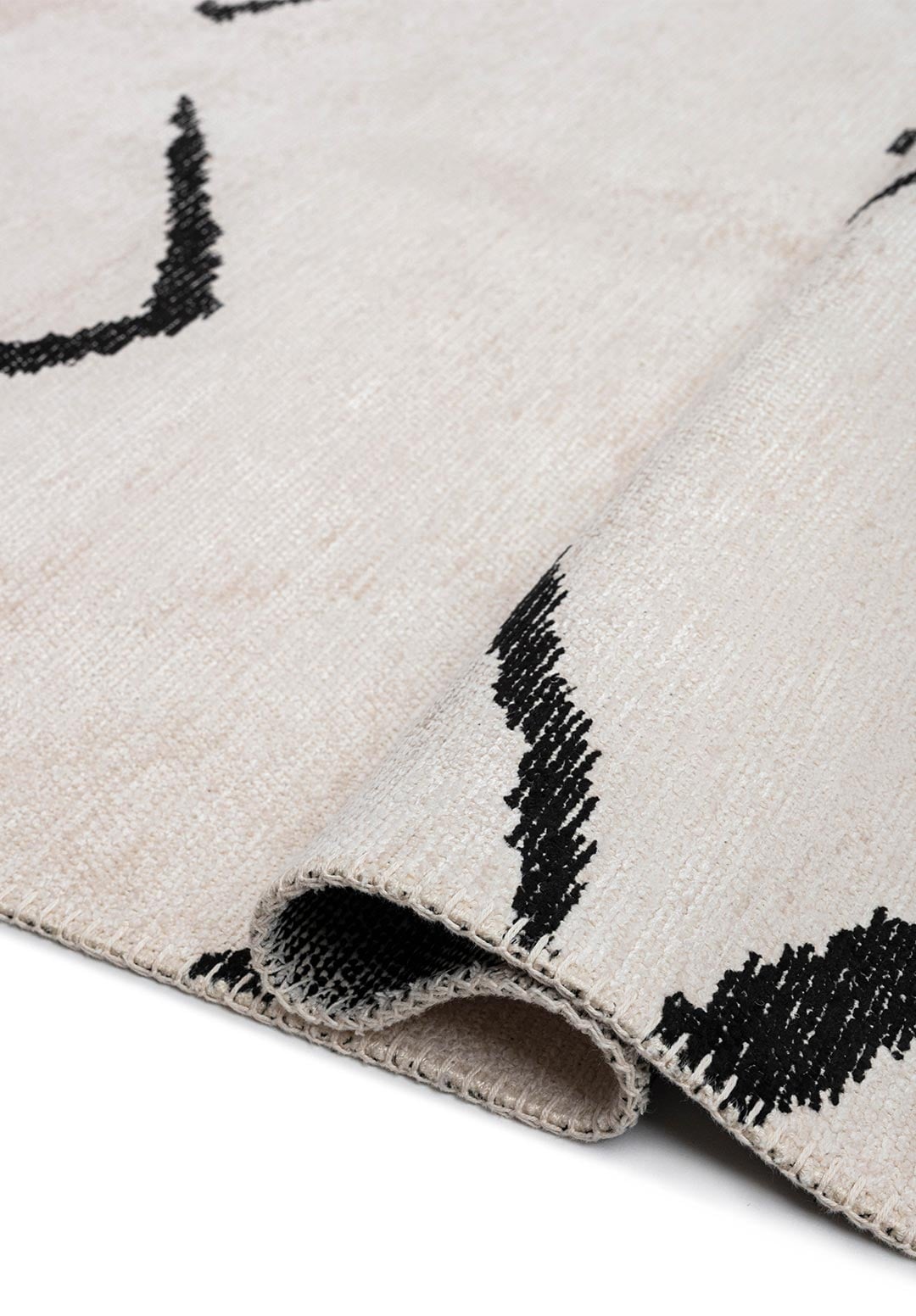 WAVE BLACK - ECRU RUG - 2