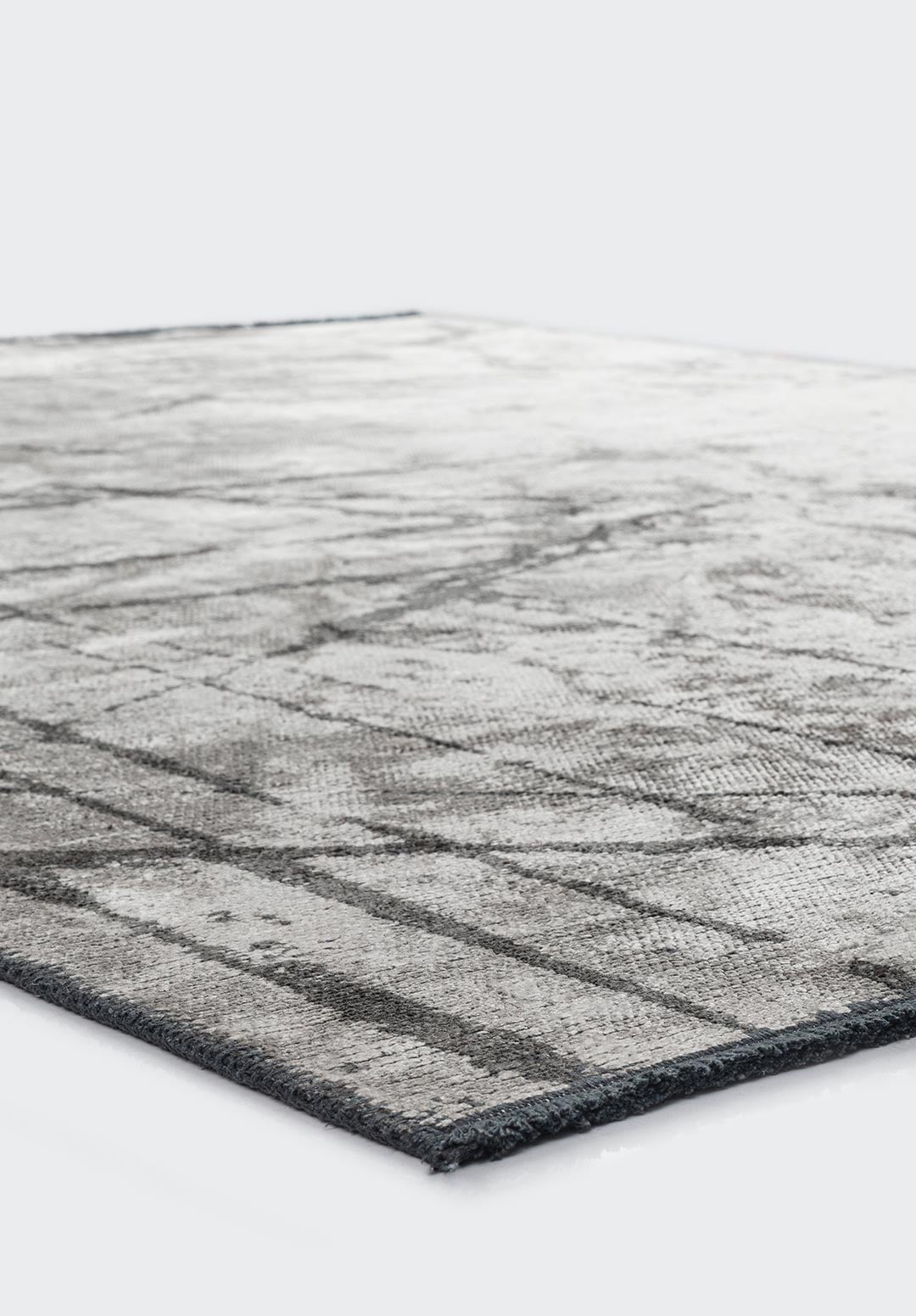 CRACK ANTHRACITE - CREAM RUG - 4