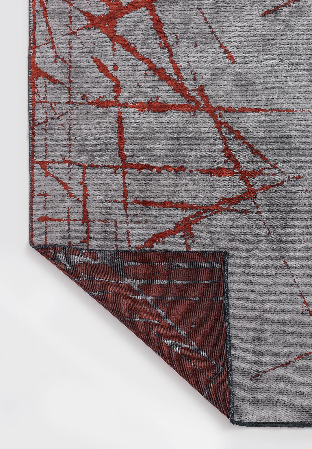 CRACK DARK TERRA - LIGHT GREY RUG - 3