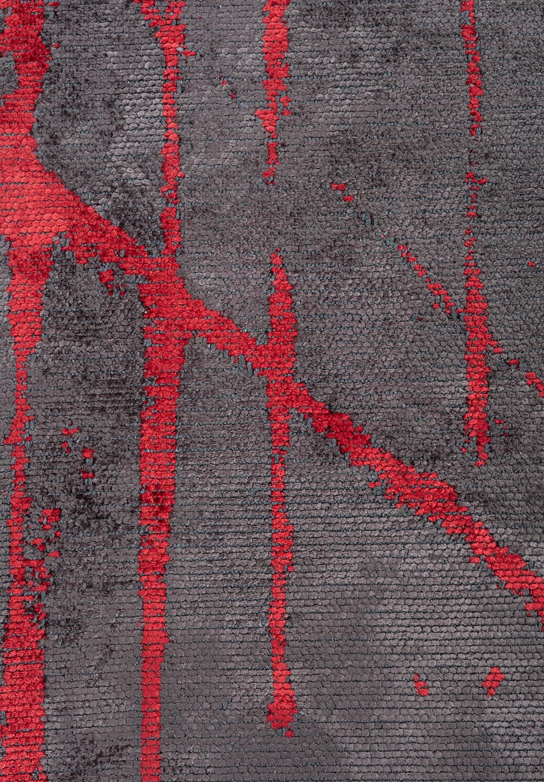 CRACK RED - CHARCOAL RUG - 5