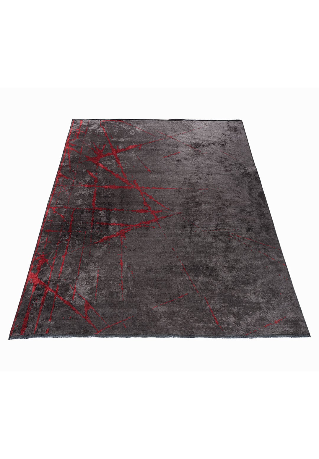 CRACK RED - CHARCOAL RUG - 6