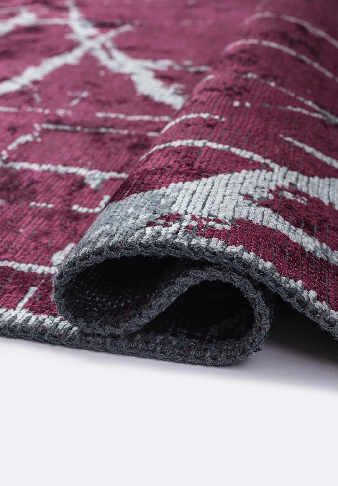 CRACK ICE BLUE - DARK DAMSON RUG - 2