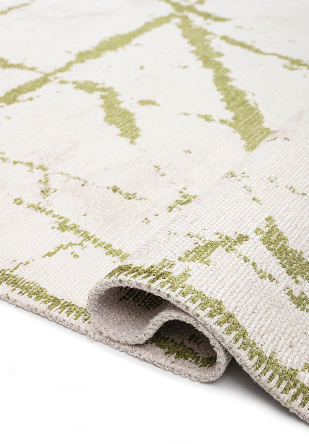 CRACK GREEN - ECRU RUG - 2