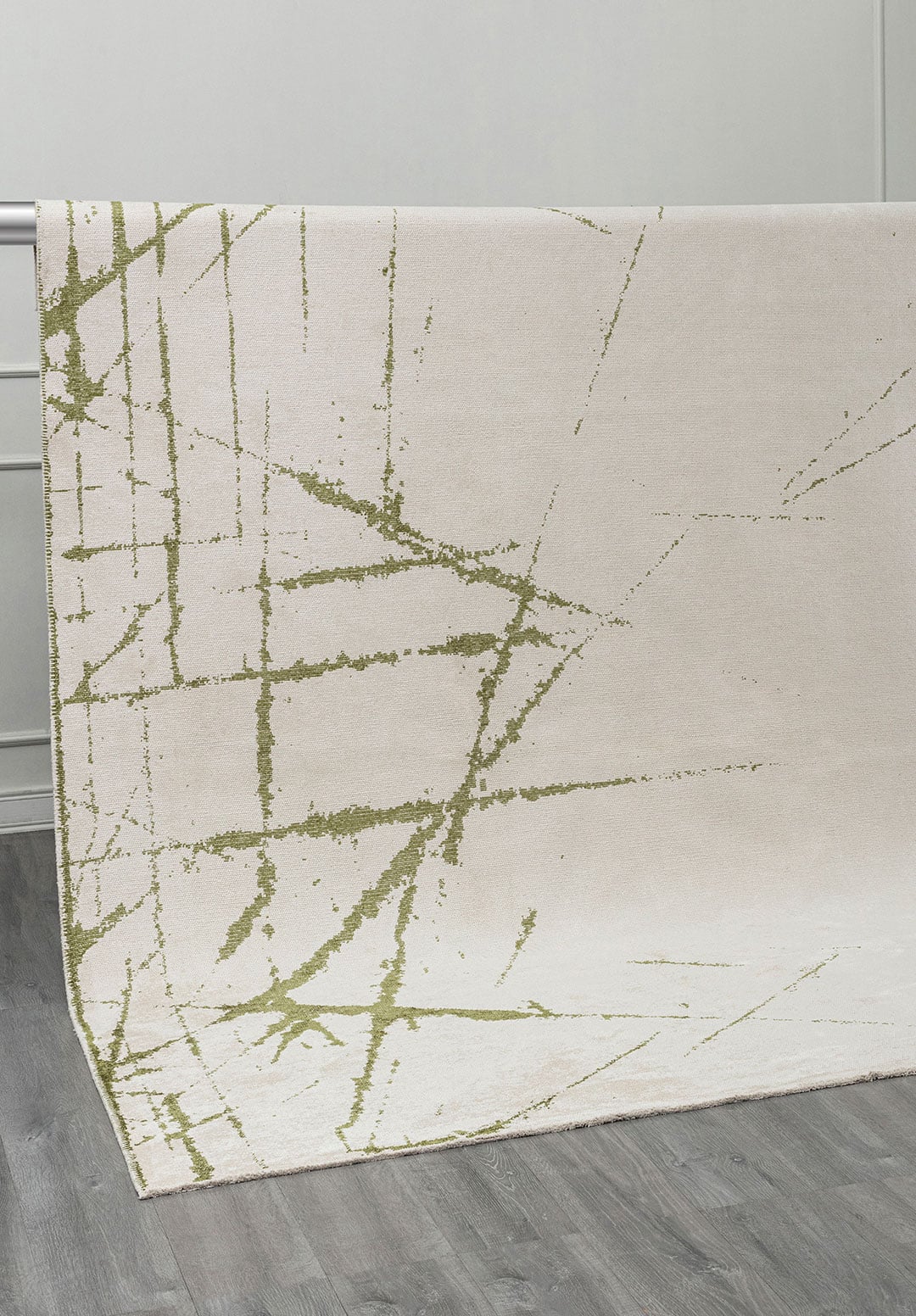 CRACK GREEN - ECRU RUG - 4