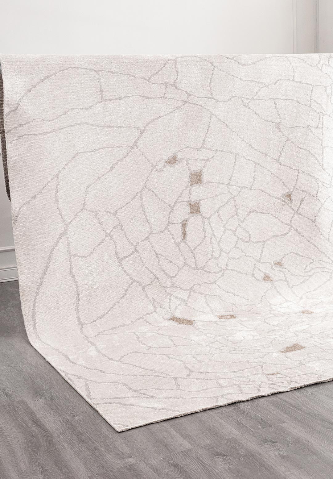 DRY LIGHT GREY - NOUGAT - ECRU RUG - 4