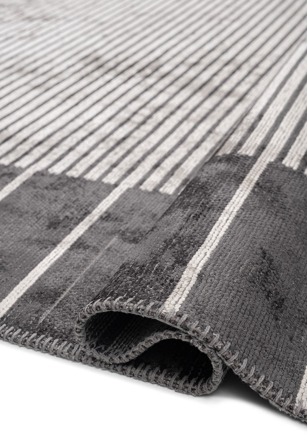 CONTRAST LIGHT CREAM - CHARCOAL RUG - 2