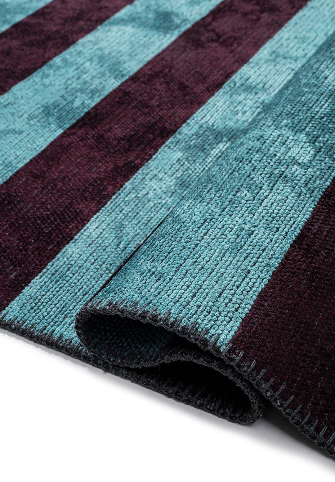 RAY DARK BURGUNDY - TURQUOISE RUG - 2