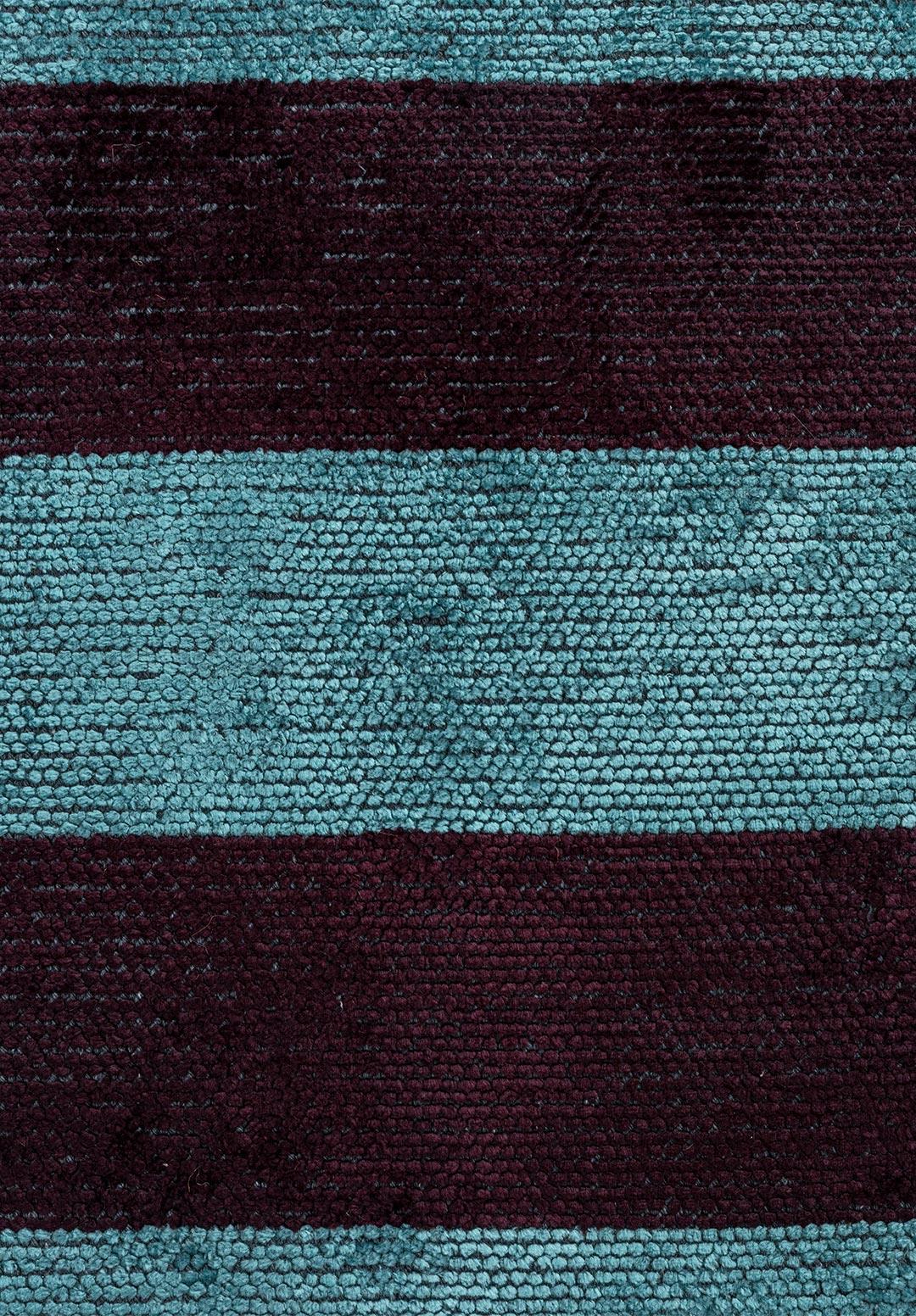 RAY DARK BURGUNDY - TURQUOISE RUG - 5