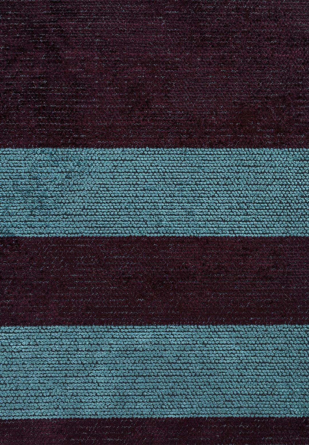 BAND DARK BURGUNDY - TURQUOISE RUG - 5