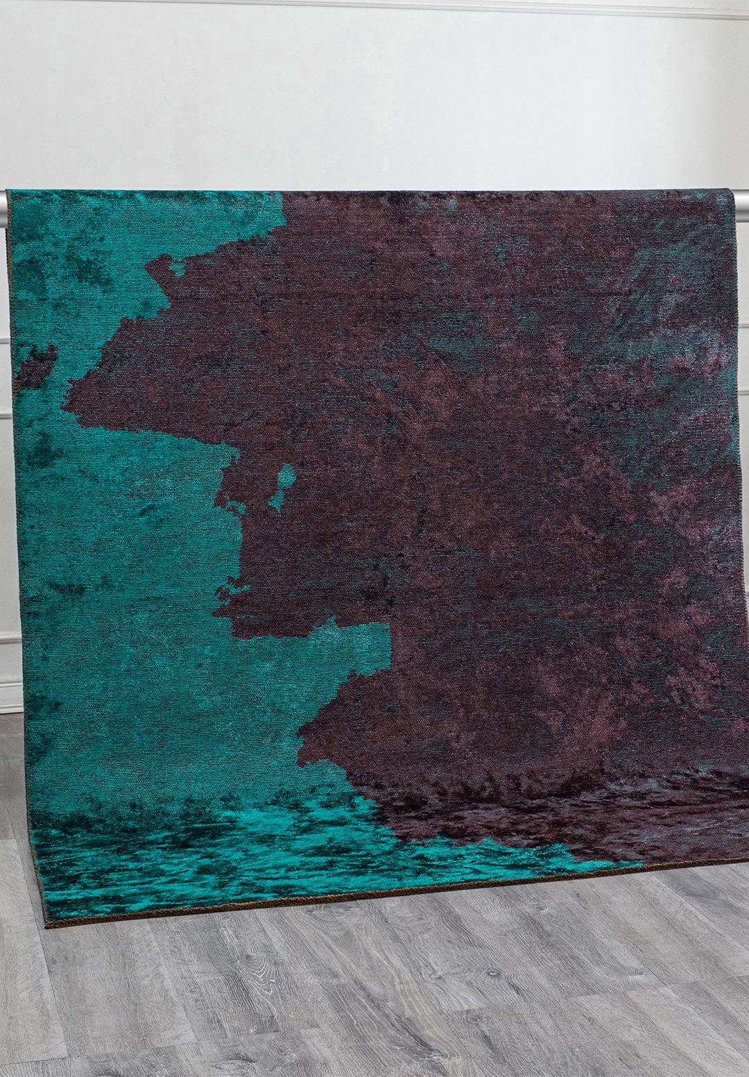 COAST DARK TURQUOISE - DARK BURGUNDY RUG - 4