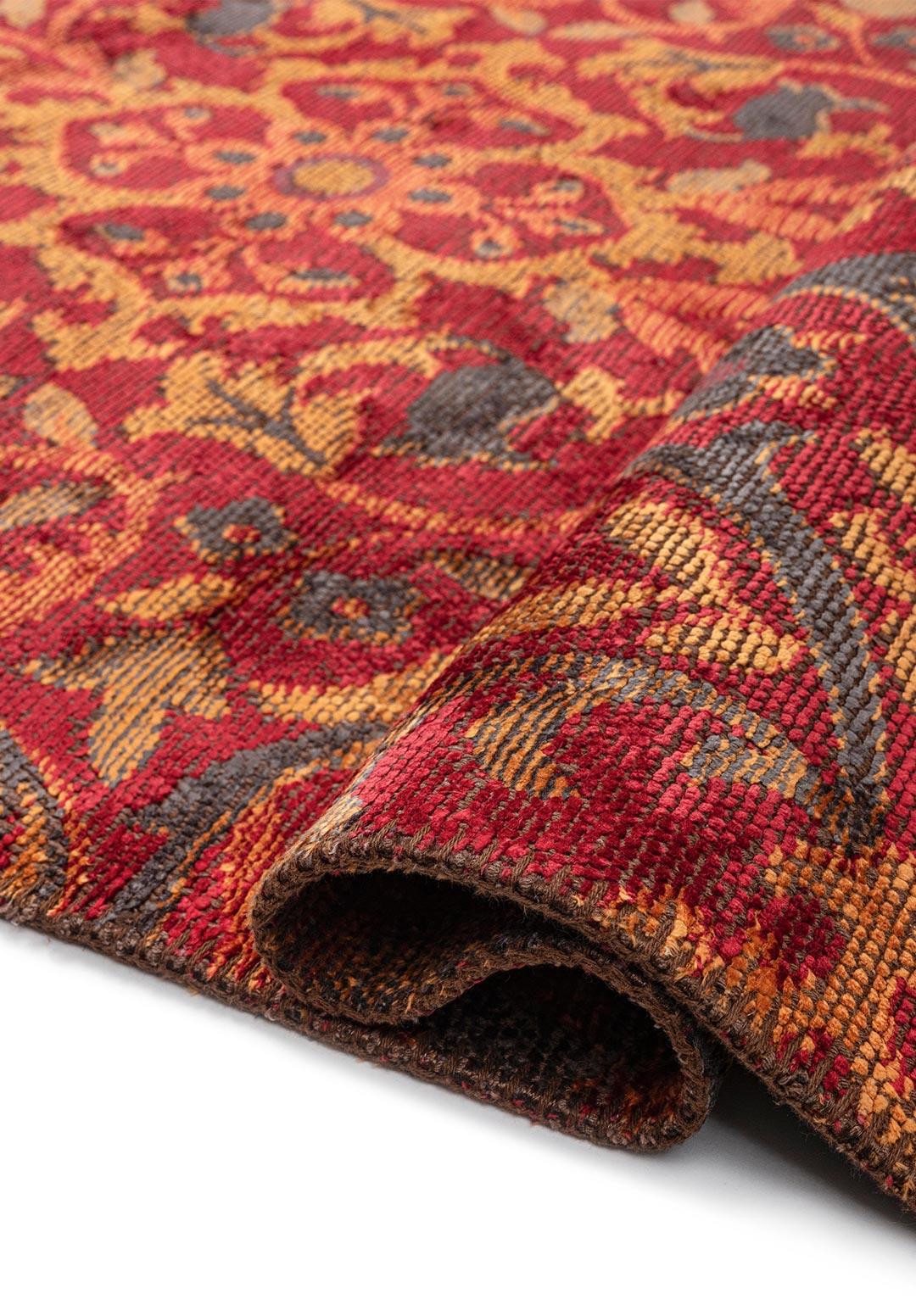 VIOLETTA RED - ORANGE - CHARCOAL RUG - 2