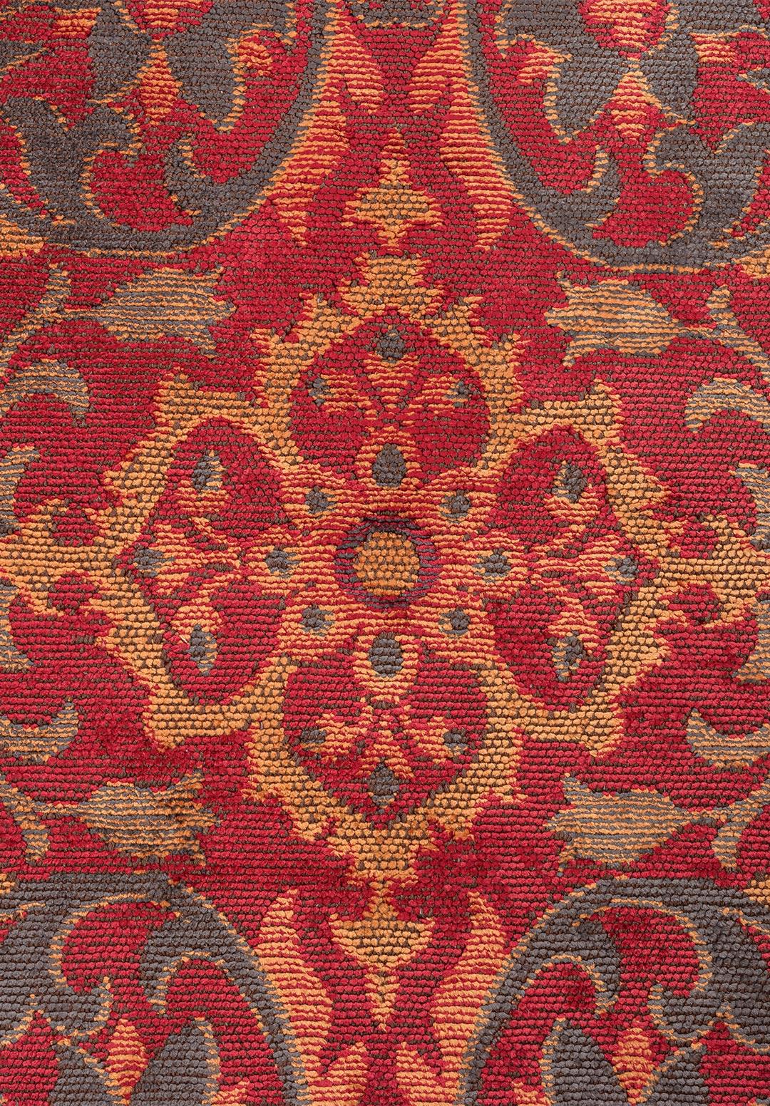 VIOLETTA RED - ORANGE - CHARCOAL RUG - 5