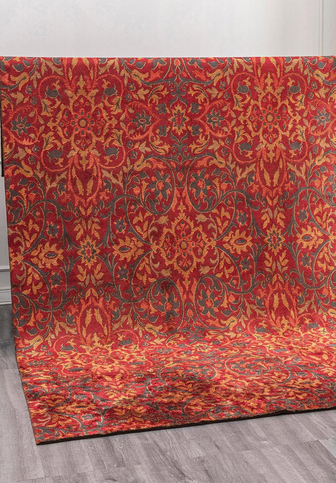 VIOLETTA RED - ORANGE - CHARCOAL RUG - 4