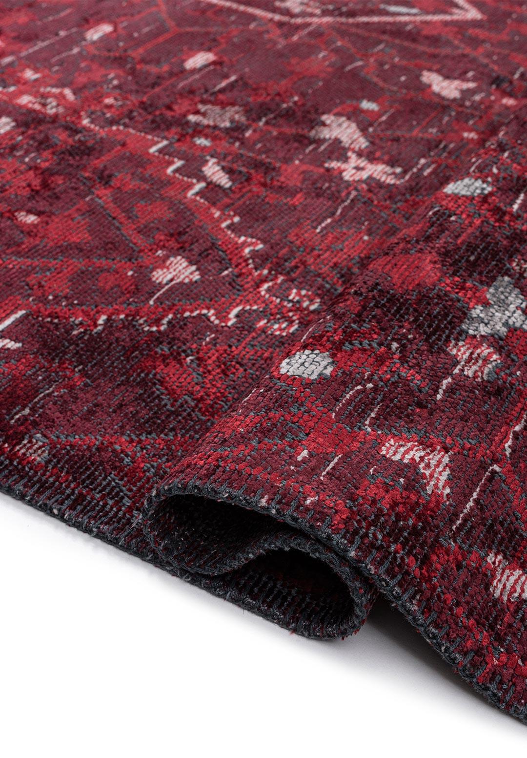 FLEUR STONE - RED - CHERRY RUG - 2