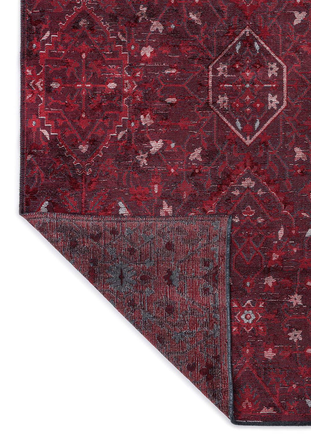 FLEUR STONE - RED - CHERRY RUG - 3