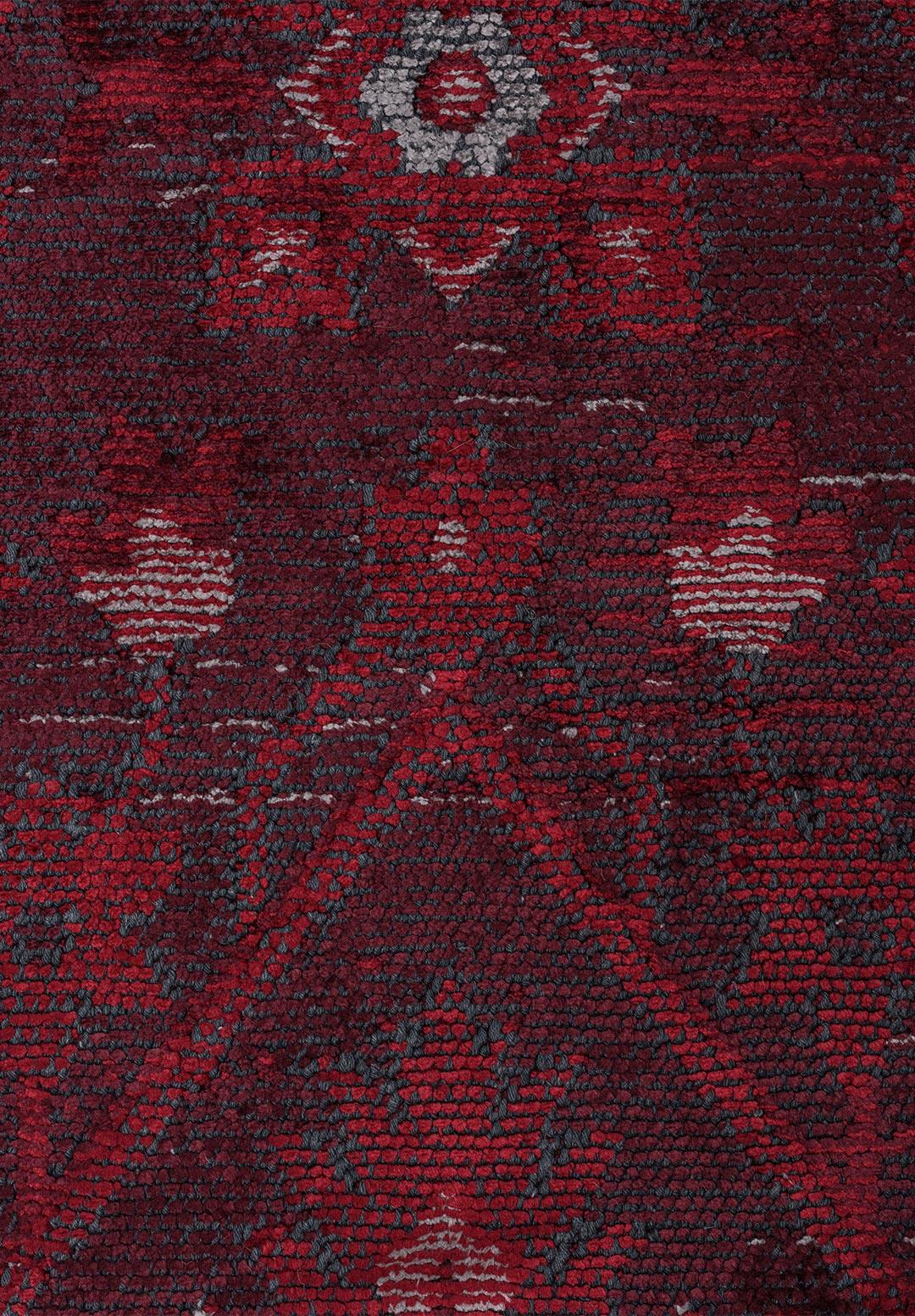 FLEUR STONE - RED - CHERRY RUG - 5