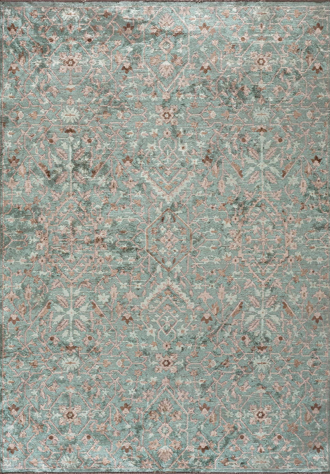 FLEUR MINK - CREAM - RIVER GREEN RUG - 1