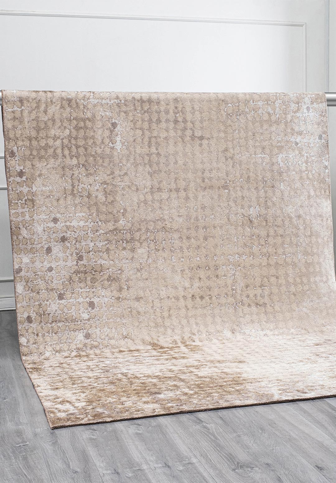 DOTS WHITE - DARK GREY - BEIGE RUG - 4