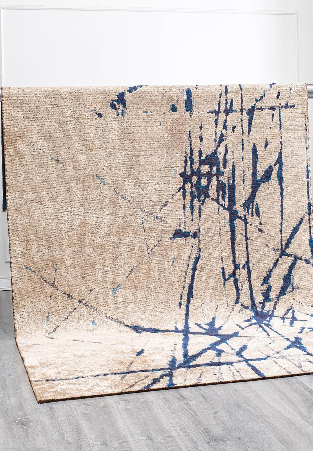 CRACK CREAM - CYAN - DARK NAVY RUG - 4
