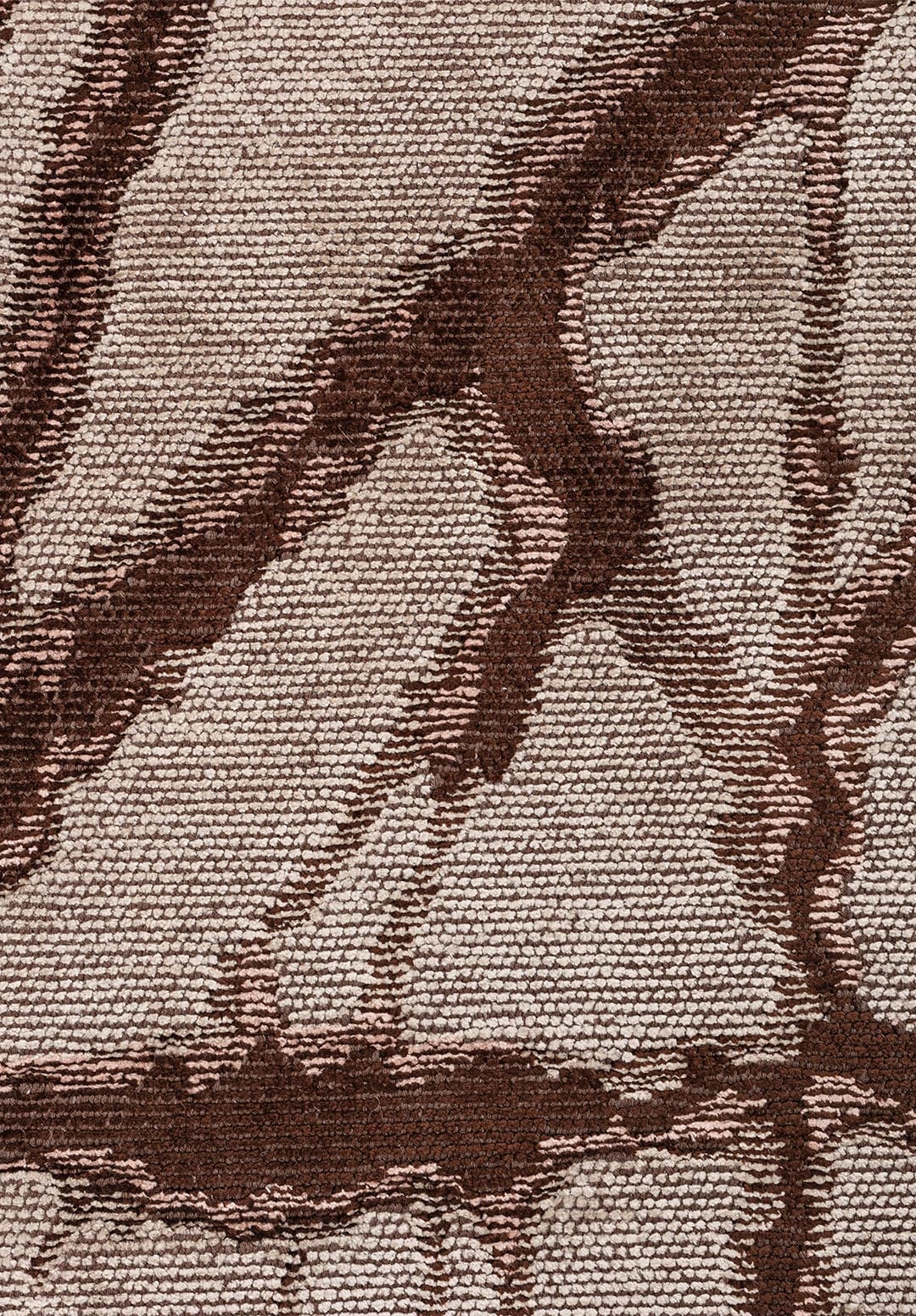 CRACK DARK BROWN - COPPER - CREAM RUG - 5