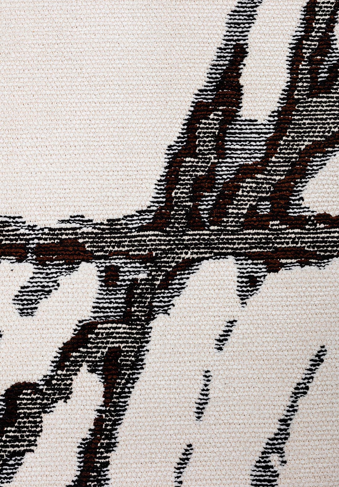 CRACK BLACK - DARK BROWN - WHITE RUG - 5