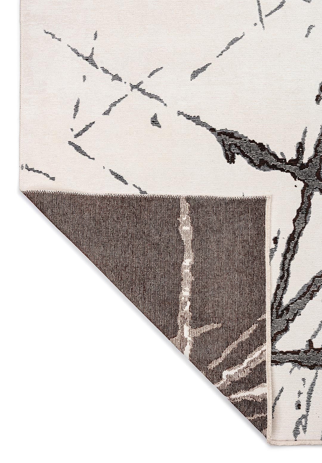 CRACK BLACK - DARK BROWN - WHITE RUG - 3