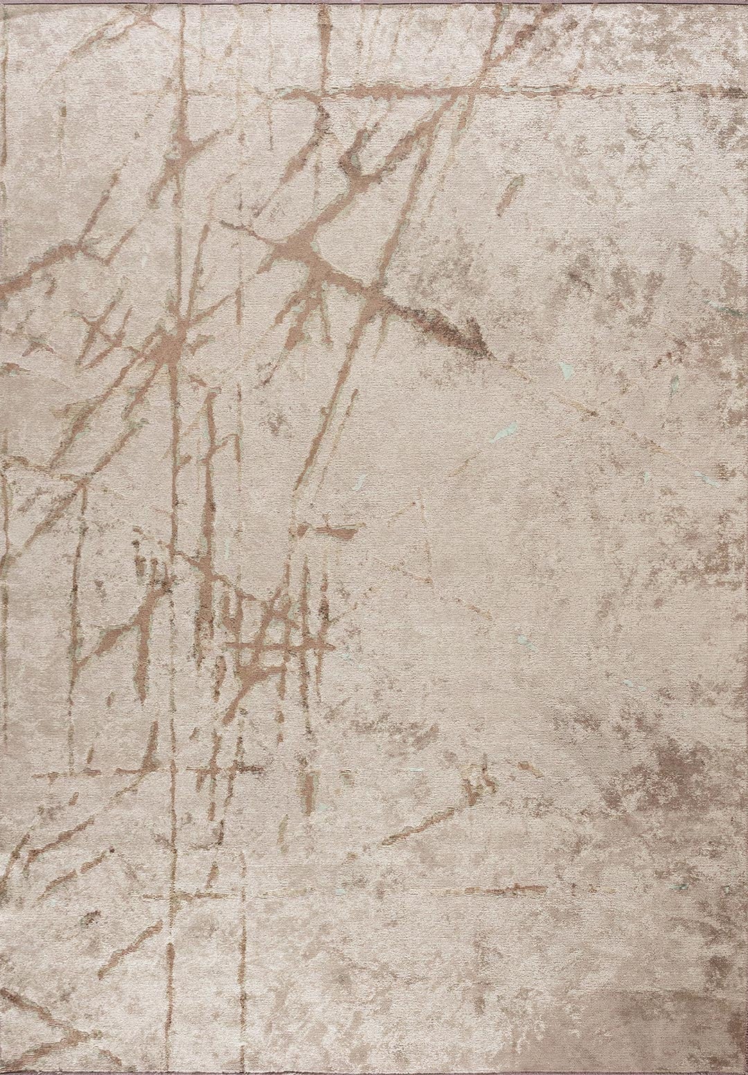 CRACK MINK - RIVER GREEN - BEIGE RUG - 1
