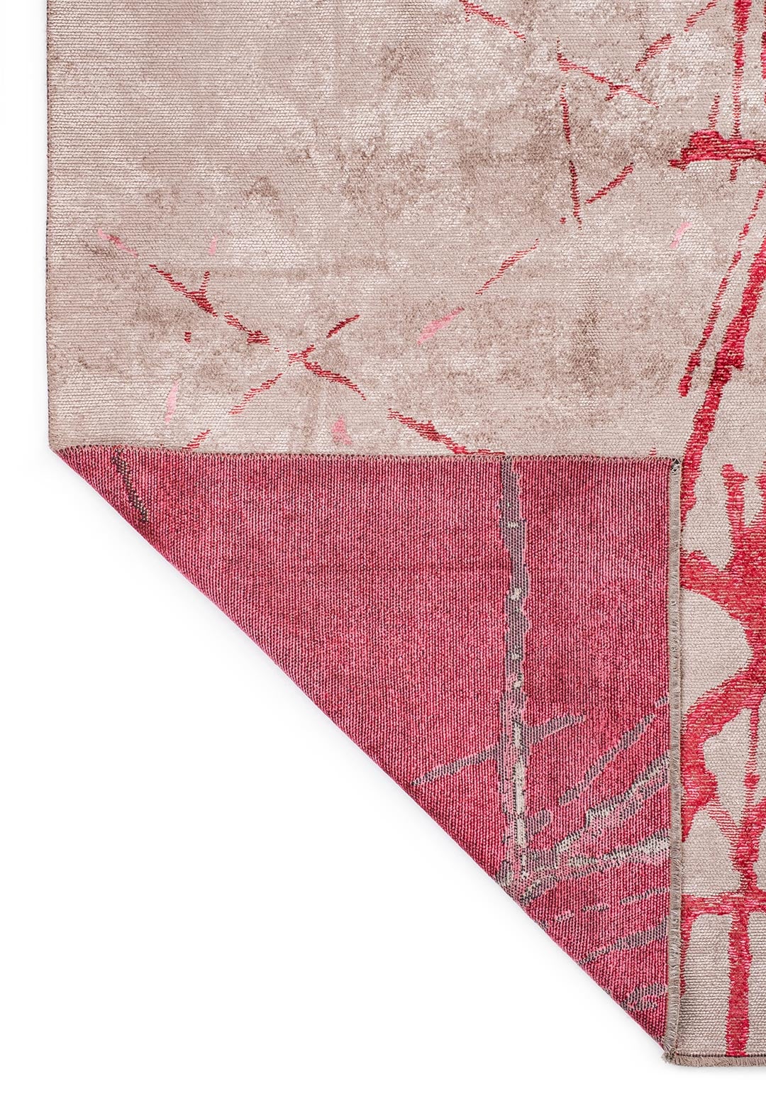 CRACK MAGENTA - PINK - GREY RUG - 3