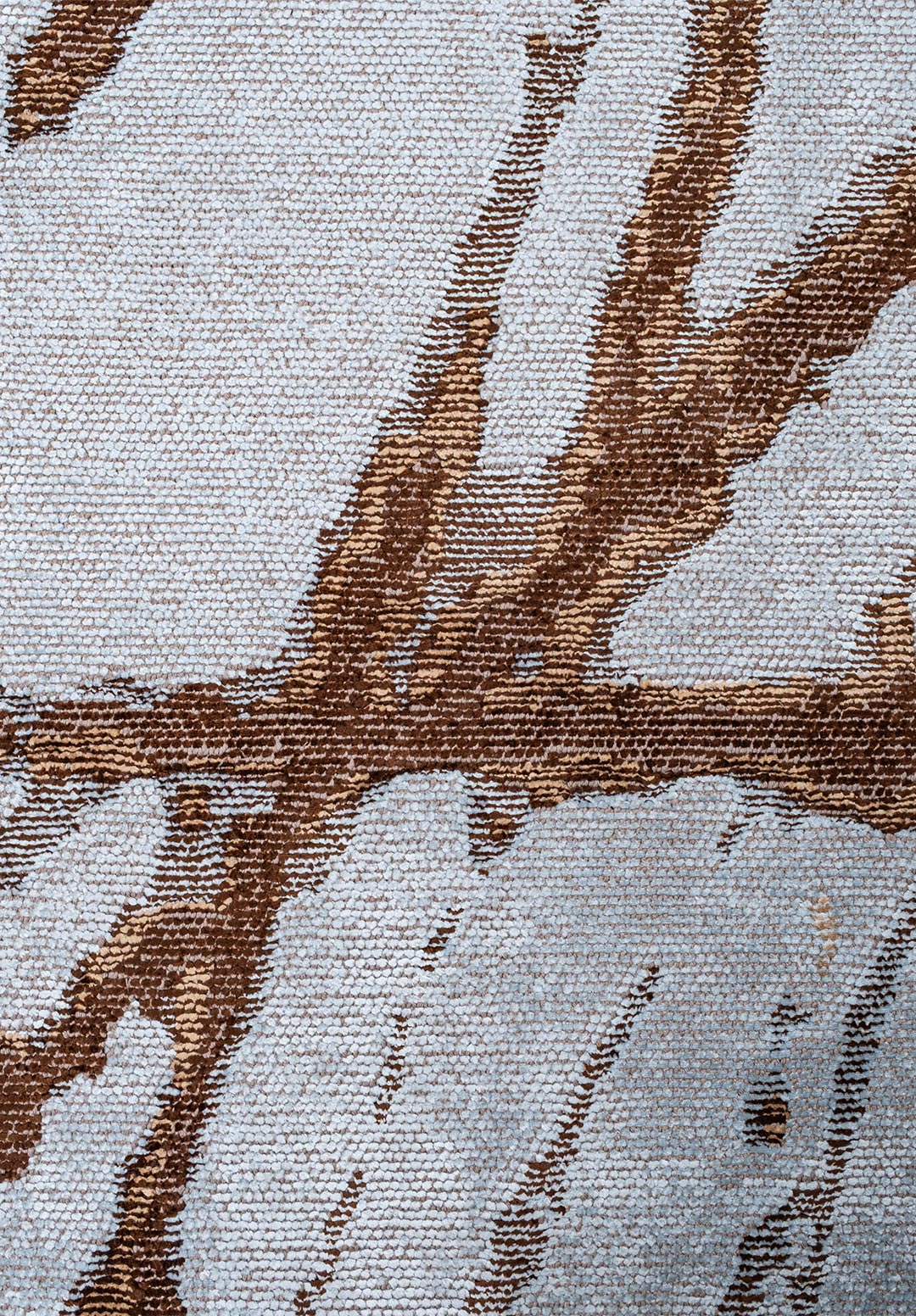 CRACK DARK BROWN - DARK BEIGE - ICE BLUE RUG - 5