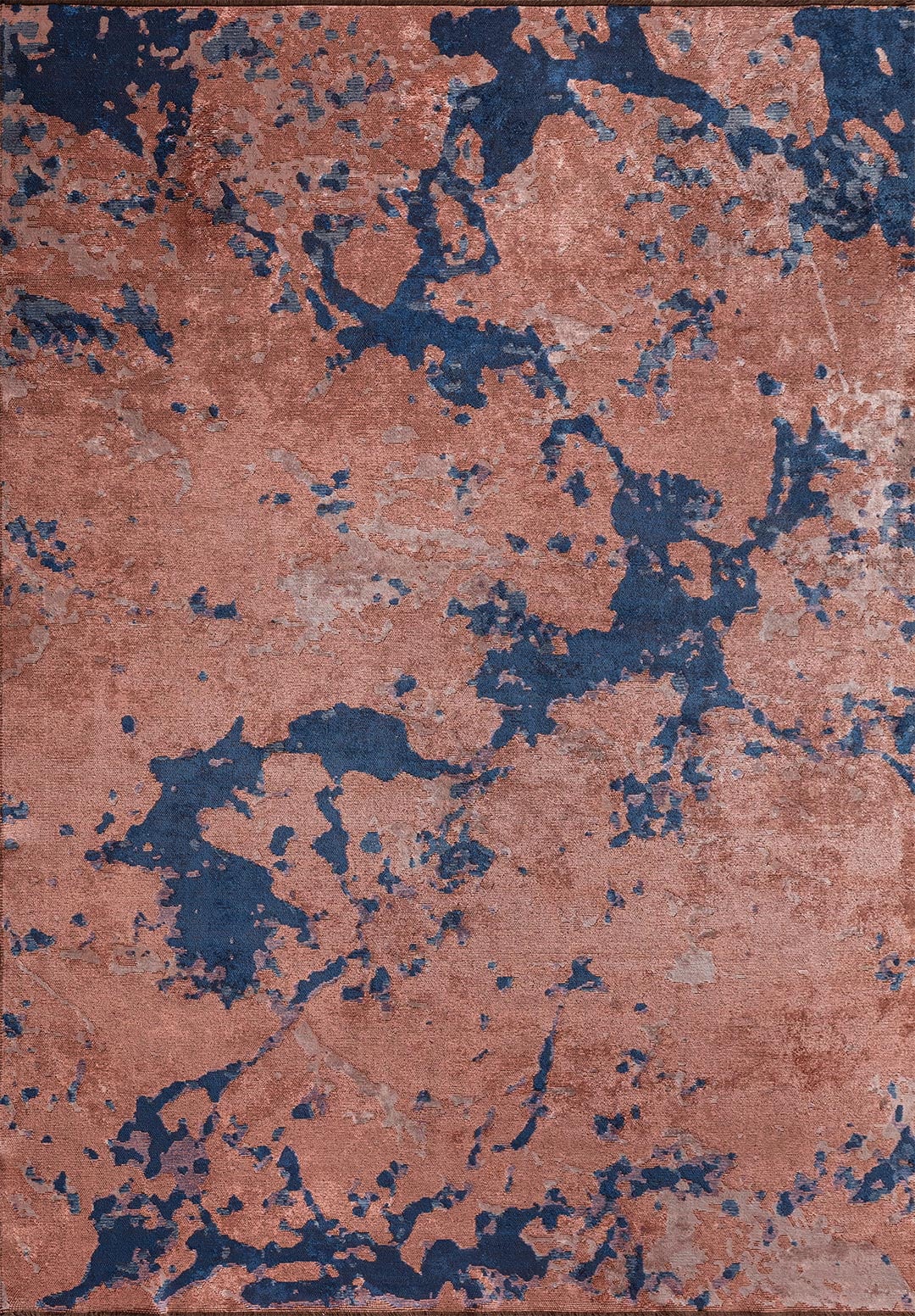 FLASH NAVY BLUE - GREY - LIGHT CORAL RUG