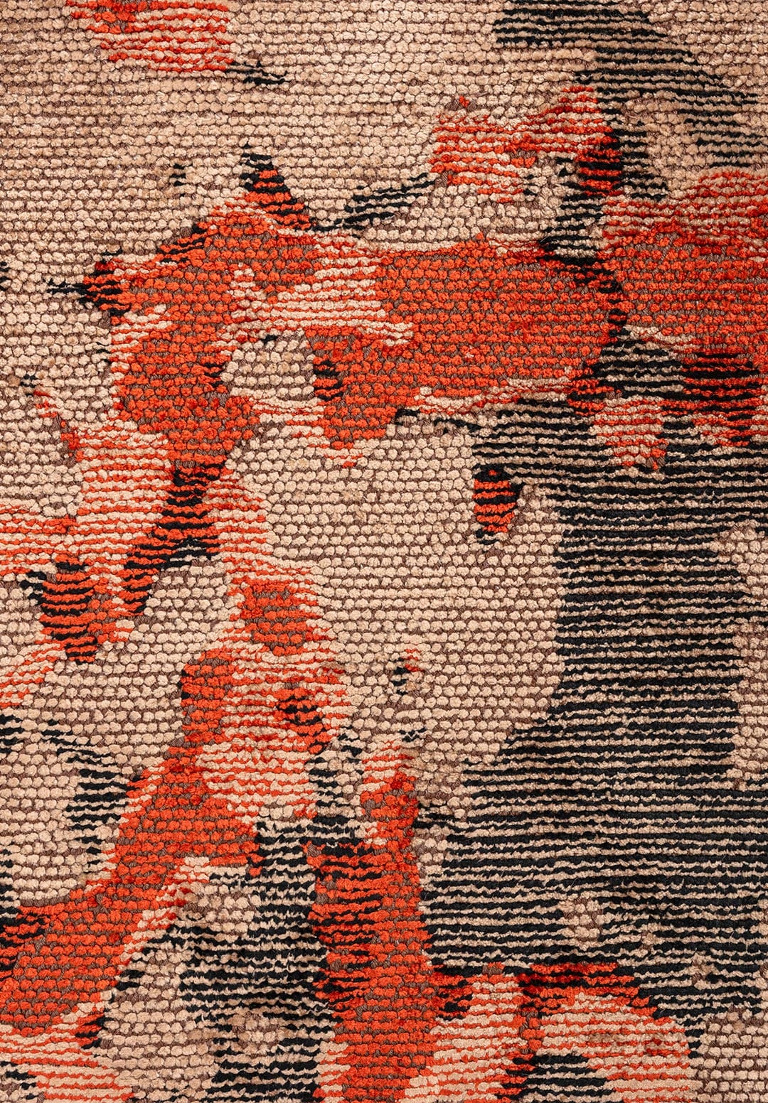 FLASH RUST - BLACK - DARK BEIGE RUG - 5