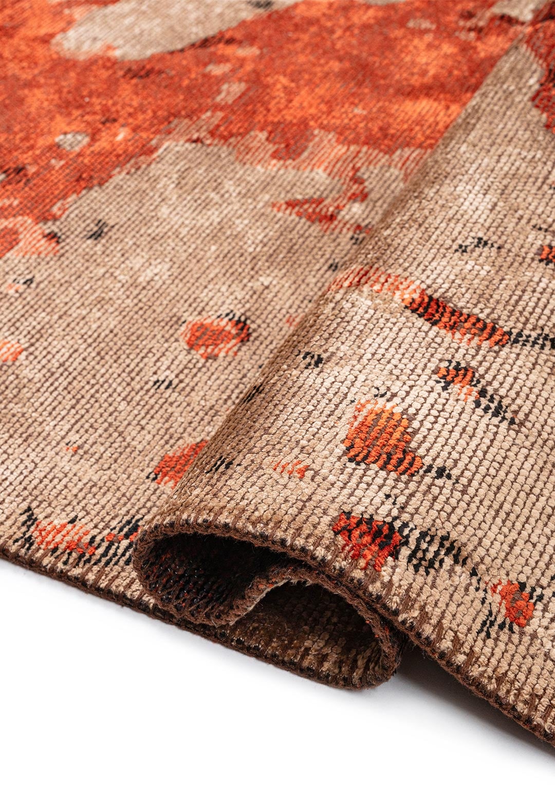 FLASH RUST - BLACK - DARK BEIGE RUG - 2