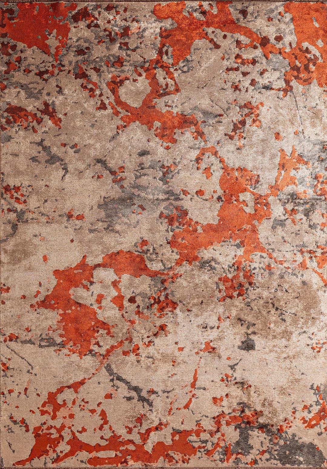 FLASH RUST - BLACK - DARK BEIGE RUG