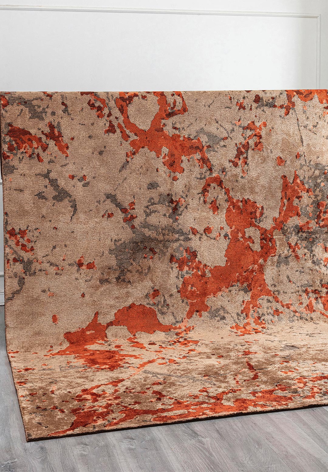 FLASH RUST - BLACK - DARK BEIGE RUG - 4