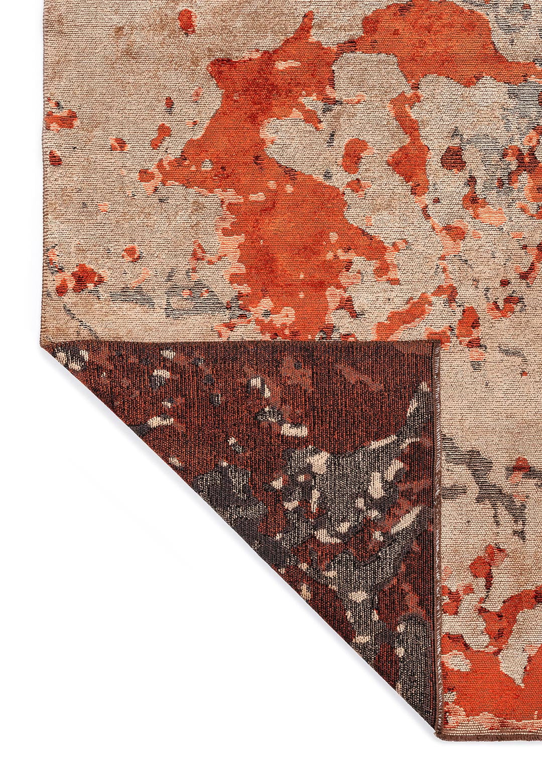 FLASH RUST - BLACK - DARK BEIGE RUG - 3